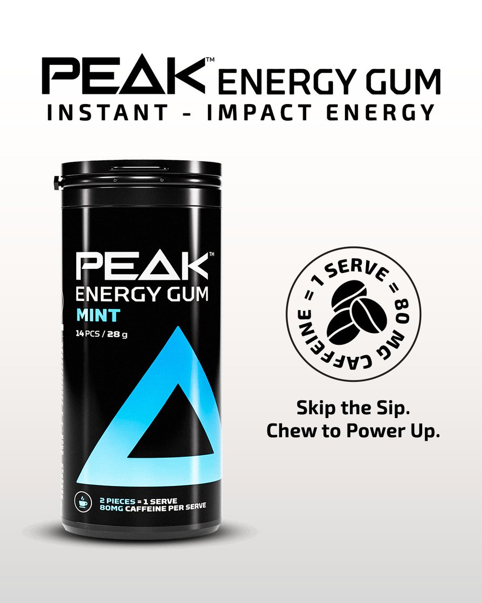 ⚡ Tired of coffee delays?

Skip the sip. Chew to power up with PEAK Energy Gum.
💥 80mg caffeine per serve
🌿 Minty. Fast. Effective.

🔗 peakenergygum.com

#peakenergygum #chewtopowerup #instantenergy #mintboost #caffeinekick #fastactingenergy