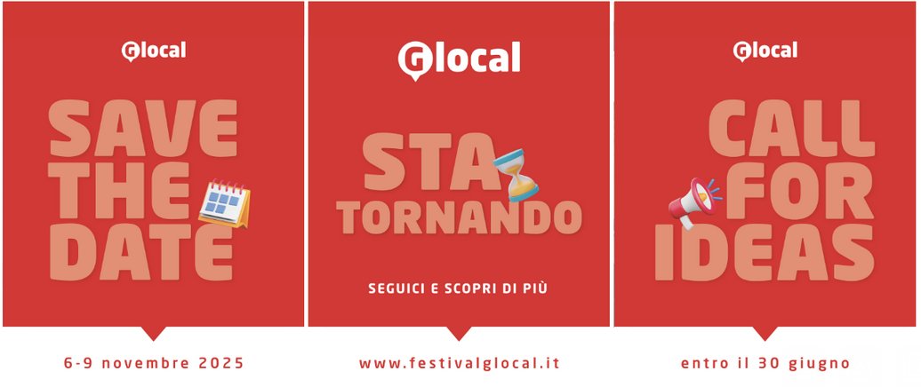 Festival Glocal (@festivalglocal) on Twitter photo #glocal25 aperta la call for ideas!
Quest'anno parliamo di Materia: quella che diventa energia, quella che studi a scuola e quella che è diventata la nuova casa di <a href="/varesenews/">VareseNews</a>
Hai una proposta per un panel? Fino al 30 giugno qui: forms.gle/5CaN1Y6VUdrVx4… #glocal25 aperta la call for ideas!
Quest'anno parliamo di Materia: quella che diventa energia, quella che studi a scuola e quella che è diventata la nuova casa di <a href="/varesenews/">VareseNews</a>
Hai una proposta per un panel? Fino al 30 giugno qui: forms.gle/5CaN1Y6VUdrVx4…