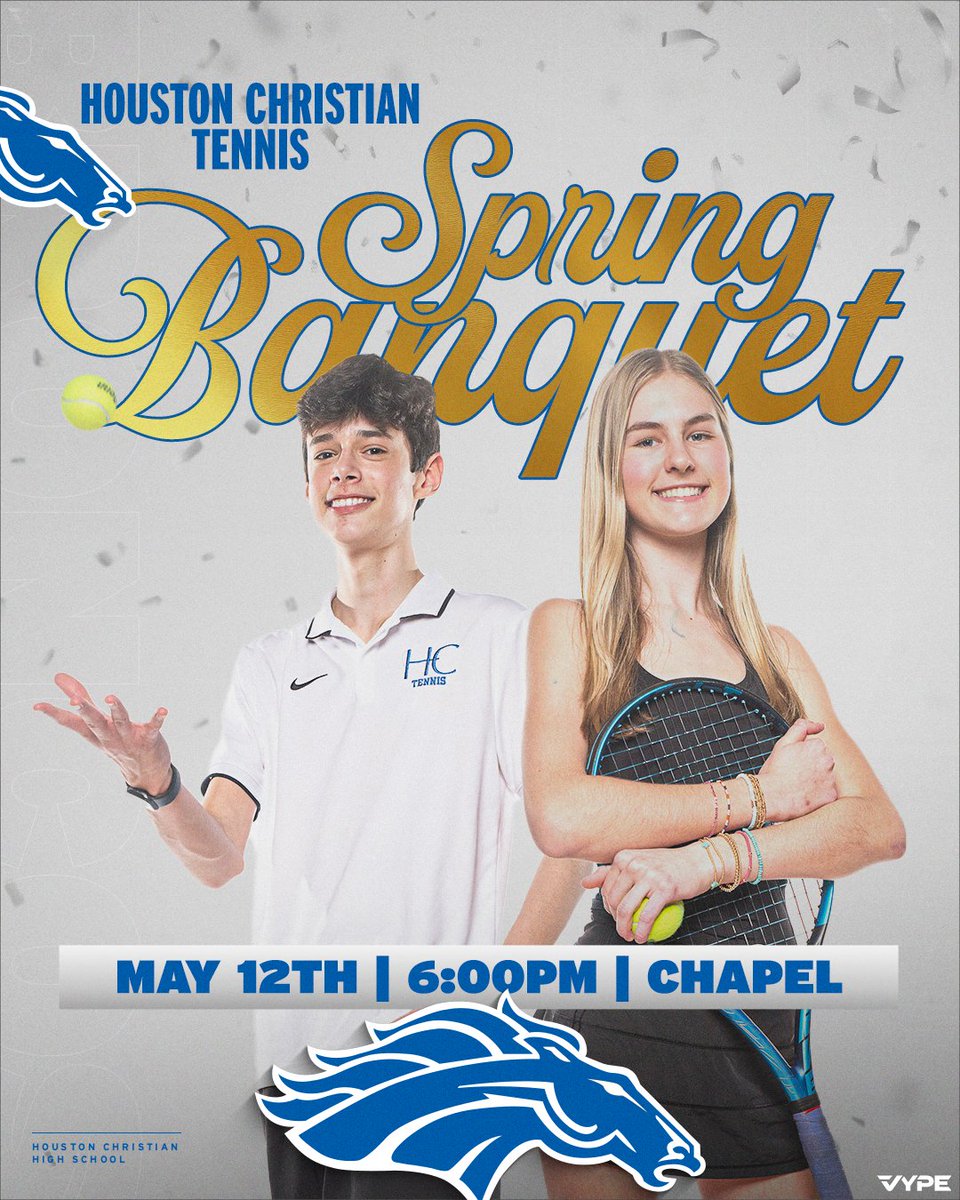 Join us for our Tennis Spring Banquet at 6:00pm!

#GoMustangs