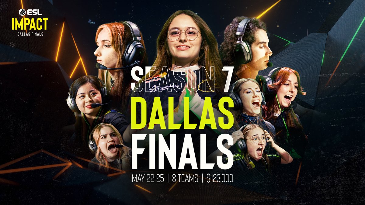 The road to Dallas was long but we near the end. The #ESLImpact Dallas Finals 2025 is 11 days away. 🤠 

🗓️May 22-25
🤝8 Teams
💰$123,000
🏆ONE trophy

Who has got what it takes to find glory?