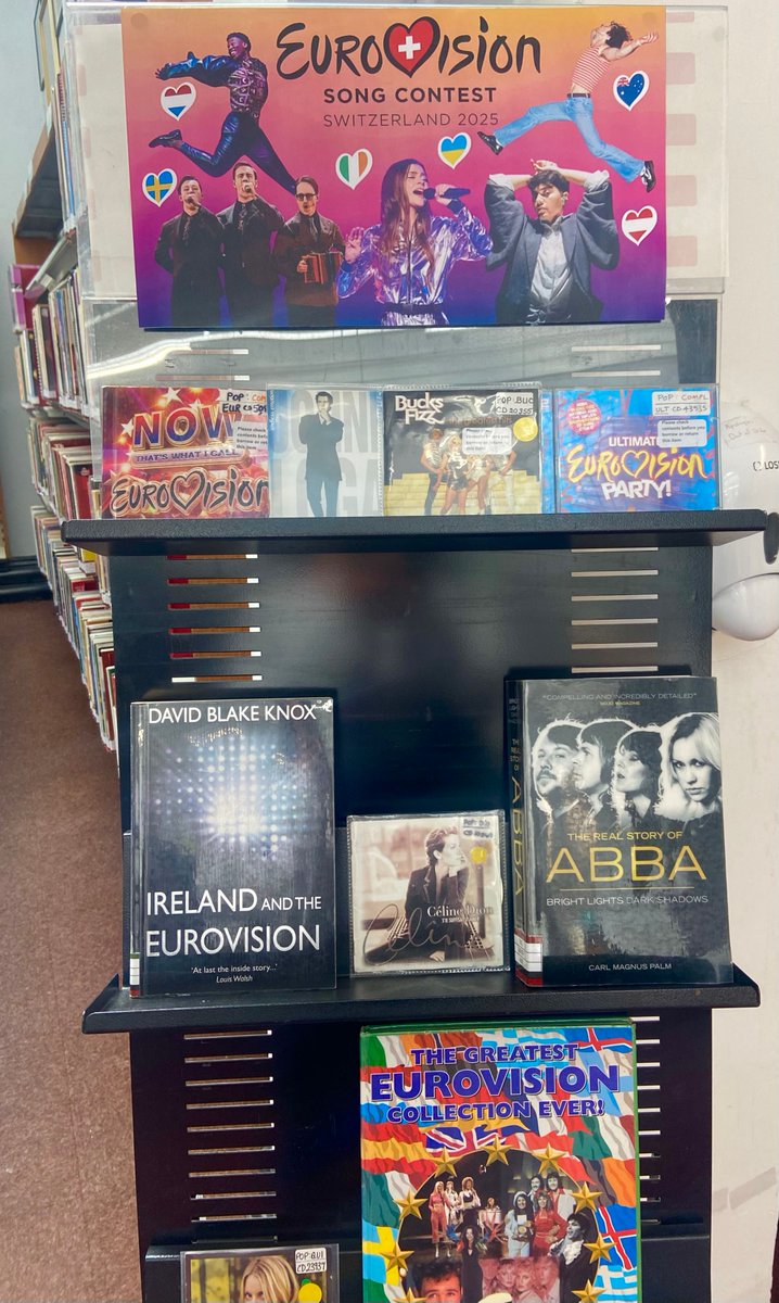 corkcitylibrary's tweet image. It&apos;s that time of year again...it&apos;s Eurovison time! 

Call into the Rory Gallagher Music Library to get your Eurovision fix 🌟

Whether you&apos;re a fan of ABBA, Celine Dion or Johnny Logan, we&apos;ve got something to suit your music taste 🎵

#Eurovision #RoryGallagherMusicLibrary