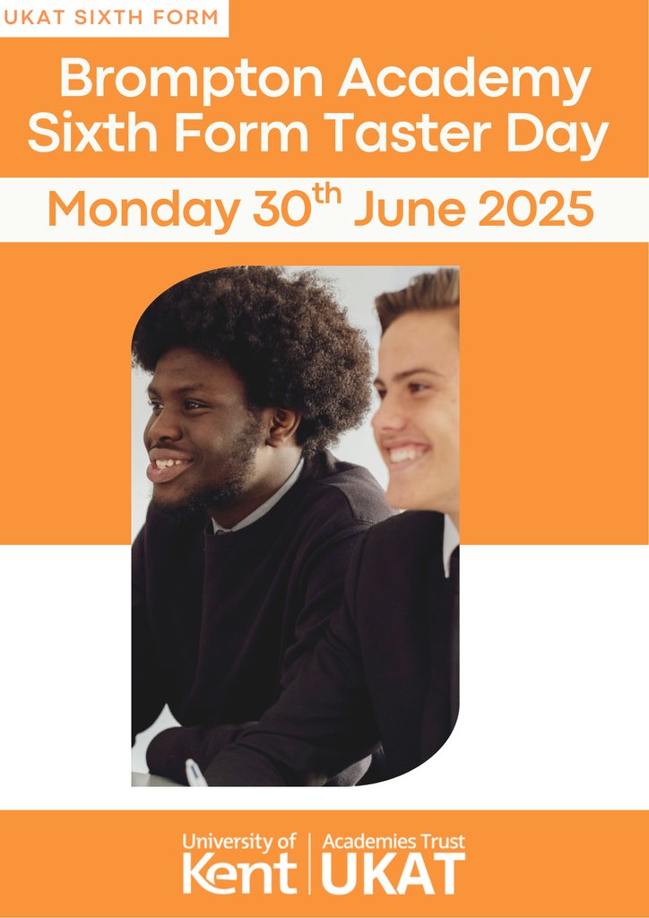 ukatacademies's tweet photo. Save the Date 📅 

Taster Days for our UKAT Sixth Form 📚️💡💭

🌟 Brompton Academy Taster Day - Monday 30th June 2025
🌟 Chatham Grammar Taster Day - Tuesday 1st July 2025 

For more information on our UKAT Sixth form, please visit ➡️
https://t.co/8XW9tMxLQy https://t.co/cAiQ54TErq