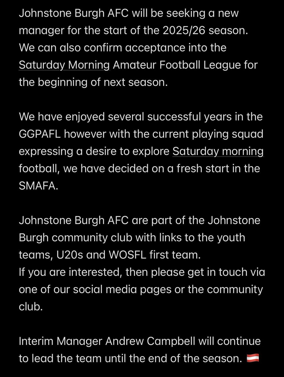 🇦🇹

<a href="/johnstone_burgh/">Johnstone Burgh Football Club</a>
<a href="/BurghClub/">Johnstone Burgh Community Football Club</a>