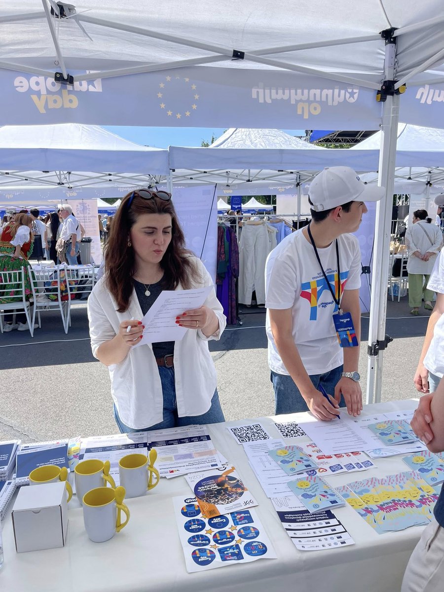 DDF joined #EuropeDay celebration in #Yerevan.
Together with #Estonian Refugee Council, Coalition to Stop Violence Against Women &amp; Commit Global we presented EU supported " #HumanRights with and for Refugees” project, aimed at supporting &amp; empowering #NagornoKarabakh refugees.