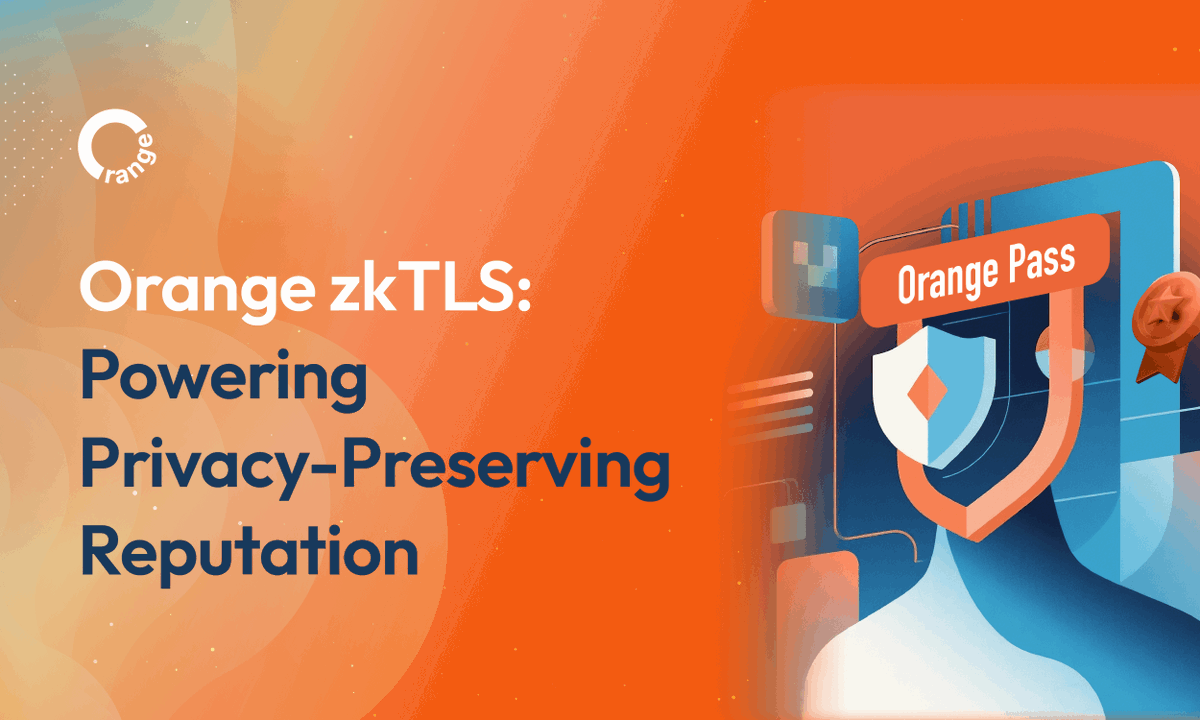 OrangeProtocol's tweet photo. Exciting news! 👀

The new Orange 🍊 blog is now live. Delivering all the latest updates from the ecosystem. 

To celebrate, our first post announces the launch of Orange Pass (zkTLS). zkTLS is Orange's latest innovation, designed specifically for Web3 projects seeking privacy-preserving verification solutions. 

Using zero-knowledge proof technology, zkTLS enables users to securely and privately verify data from Web2 ecosystems without revealing sensitive information.

Check it out! 

https://t.co/YTj8dJqQwt