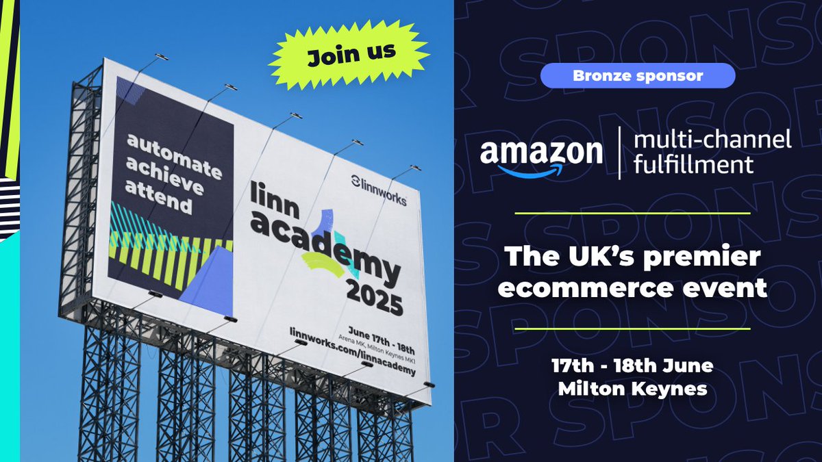 🚨 Meet BRONZE SPONSOR #AmazonMCF at #Linnacademy! 

We're bringing together industry leaders, innovative minds, and passionate entrepreneurs, ALL UNDER ONE ROOF. 

📍 Arena MK, Milton Keynes
📅 June 17th - 18th, 2025

Secure your ticket here ➡️ brnw.ch/21wSAh5