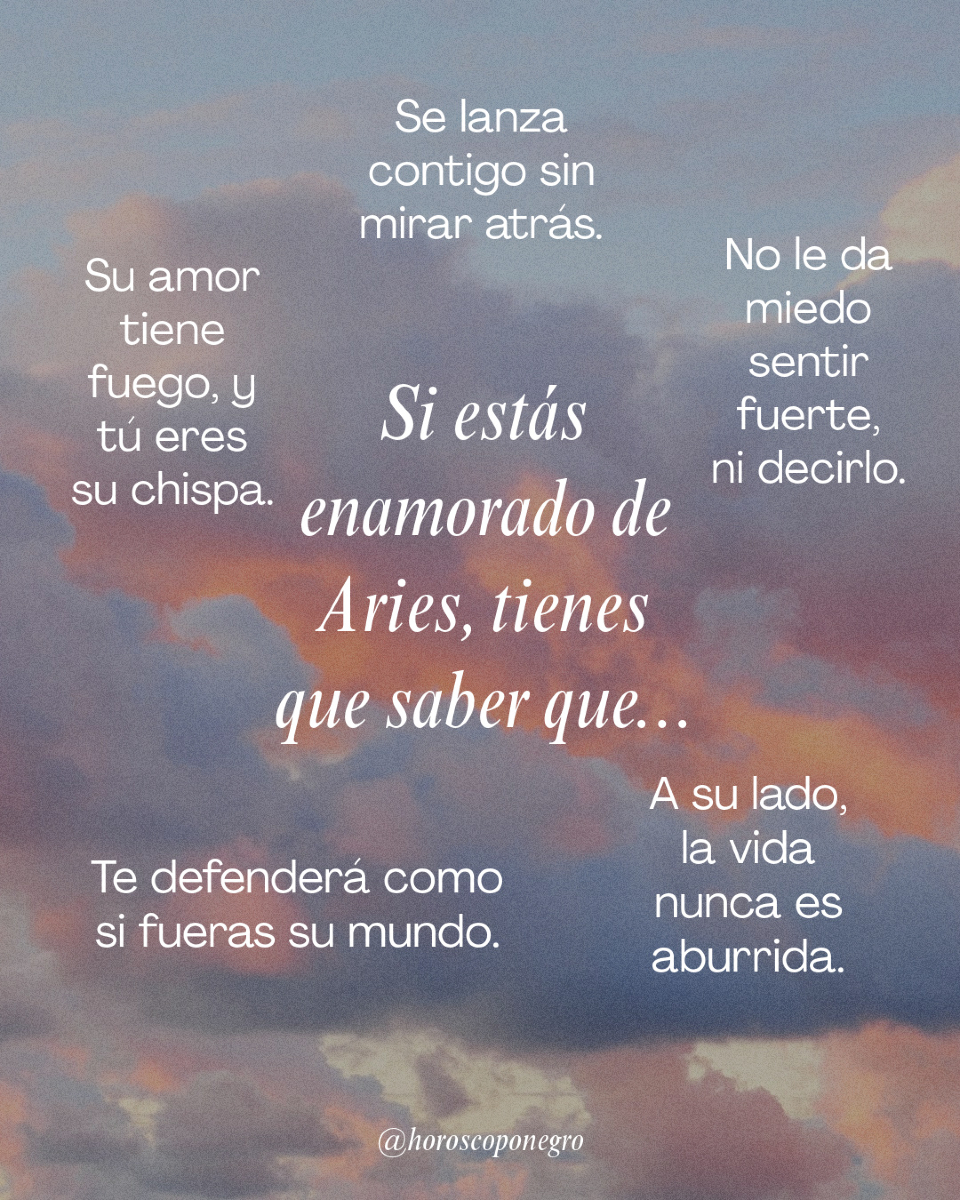 Si estás enamorado de un Aries... 🖤