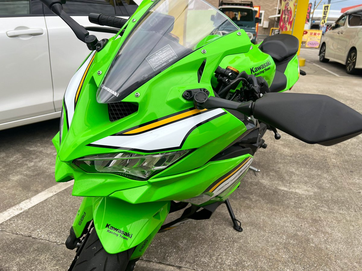 #Kawasaki #Ninja #ZX4RR かっこいい😊Ninjaでご来店ありがとうございました🍛Ninjaが見えると元気出ます(＊´∀`)ノ  またお立ち寄りくださいませ〜