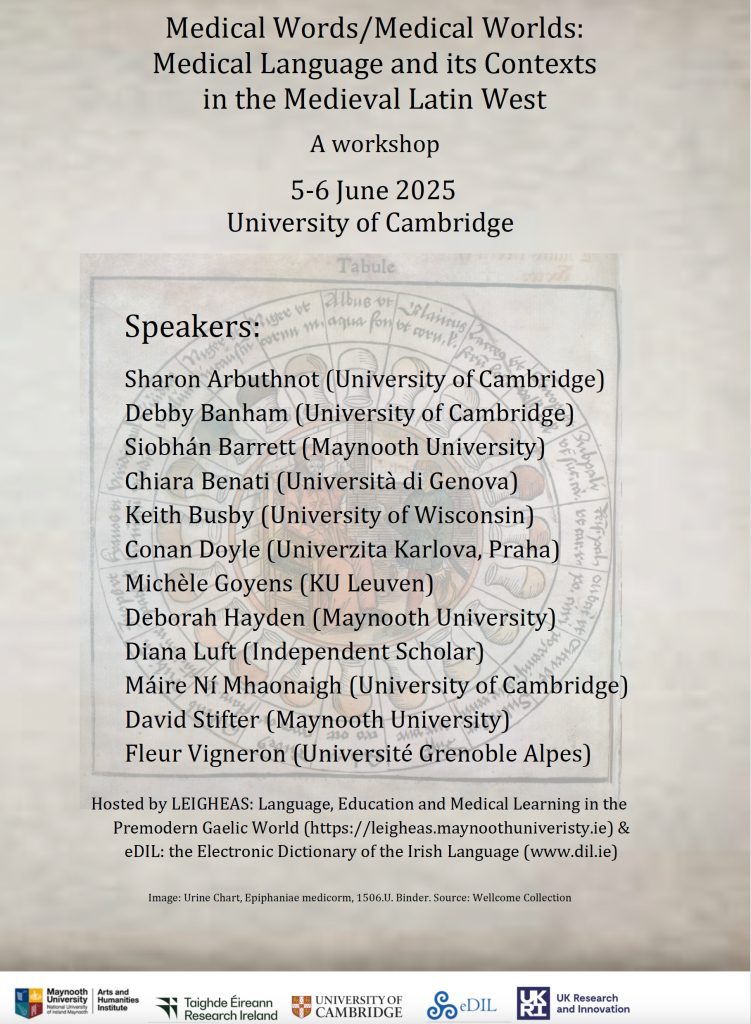 Don't miss the ‘Medical Words/Medical Worlds’ workshop in the University of Cambridge on 5-6 June 2025! 🩻

Speakers will explore medieval medical lexicography and translation in a range of European linguistic traditions. 🌍

More info: buff.ly/r77QWCA