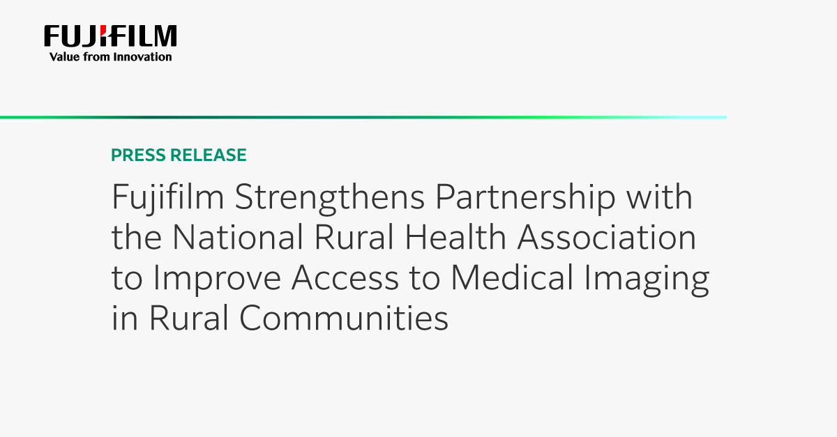 FUJIFILM Healthcare Americas Corp. (@fujifilmhealth) on Twitter photo Selected as a Platinum Partner by <a href="/ruralhealth/">National Rural Health Association</a> for a second 3-year term, Fujifilm is recognized for its leadership and dedication in providing products and services tailored for rural communities. Learn more about our partnership with NRHA: brnw.ch/21wSAhU #RuralHealth Selected as a Platinum Partner by <a href="/ruralhealth/">National Rural Health Association</a> for a second 3-year term, Fujifilm is recognized for its leadership and dedication in providing products and services tailored for rural communities. Learn more about our partnership with NRHA: brnw.ch/21wSAhU #RuralHealth