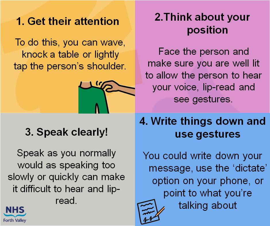 slt_fv's tweet image. As we continue our month celebrating Deaf Awareness, today we are sharing our top tips for communicating with a Deaf person. #sltfv