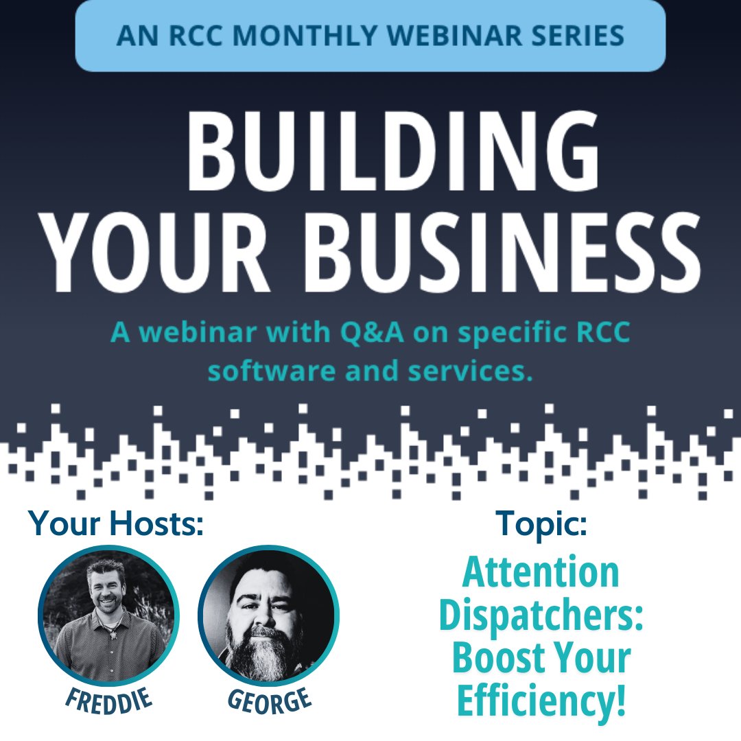 Join Freddie &amp; George for the next Building Your Business webinar on May 15th from 12-1CT as they dig into:
✅ Forecasting Query
✅ Summer Usage &amp; Fall Planning
✅ QOF &amp; Tank Turns

👉 Register now to level up your dispatch game: rccbi.com/build-your-bus…

#BuildingYourBusiness