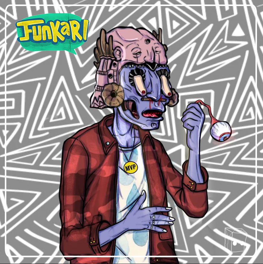 Time to welcome the latest Funkari MVP 🎖️

Big shoutout to someone who’s been part of the funkfam for ages; always showing up for a laugh, cracking jokes, and taking a few too. Someone who found a home in <a href="/FunkariNft/">Funkari</a>, and someone we know we can count on.  

Congrats <a href="/Not_Scotti/">Nøt$cøtti</a>,
