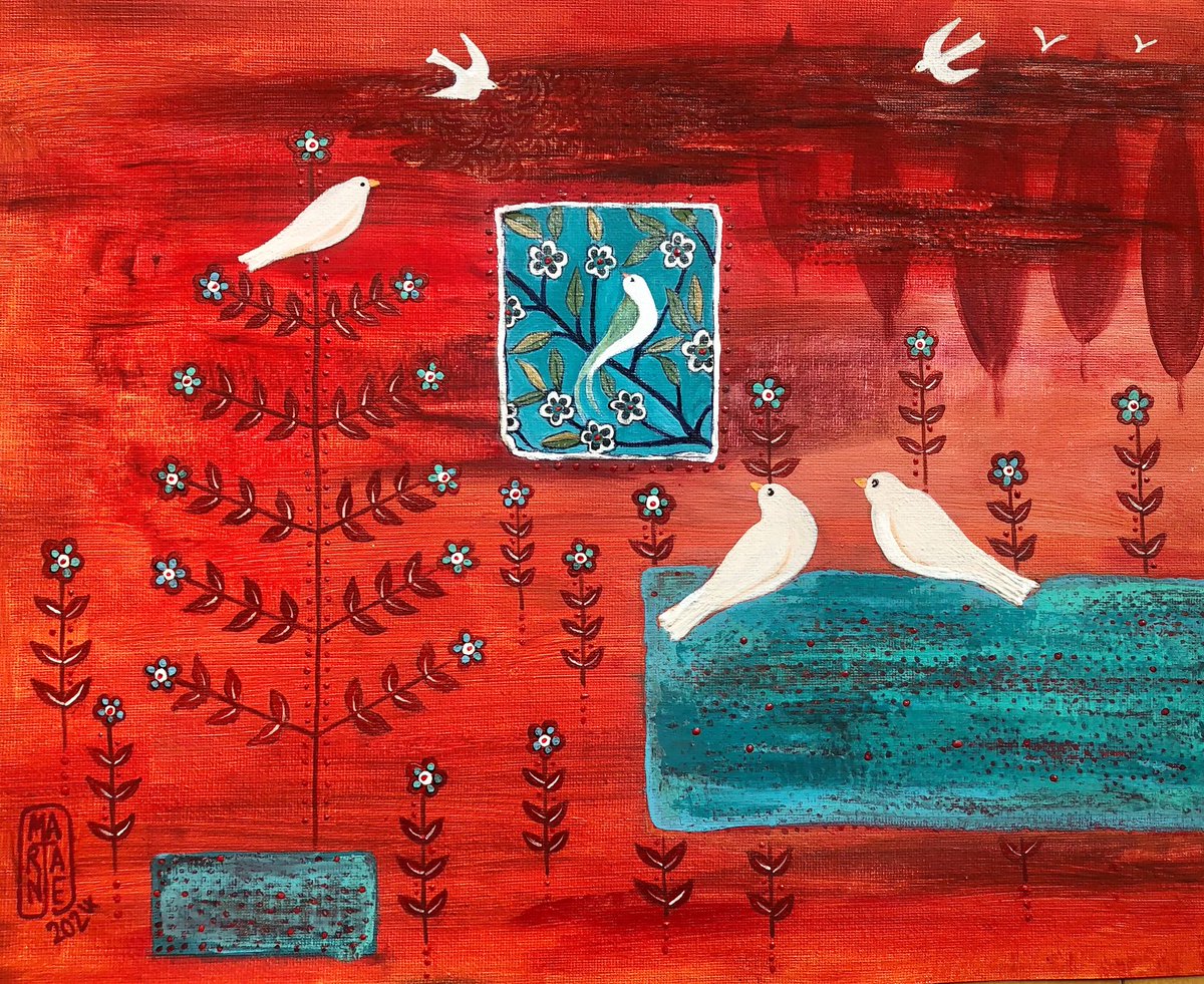 Regain perspective and a sense of calm when emotions are high : The sky will be blue!
My paintings are for sale by contacting me directly (commission free) or by visiting SaatchiArt. 
#Painting #womensart #acrylicpainting #IranianArt