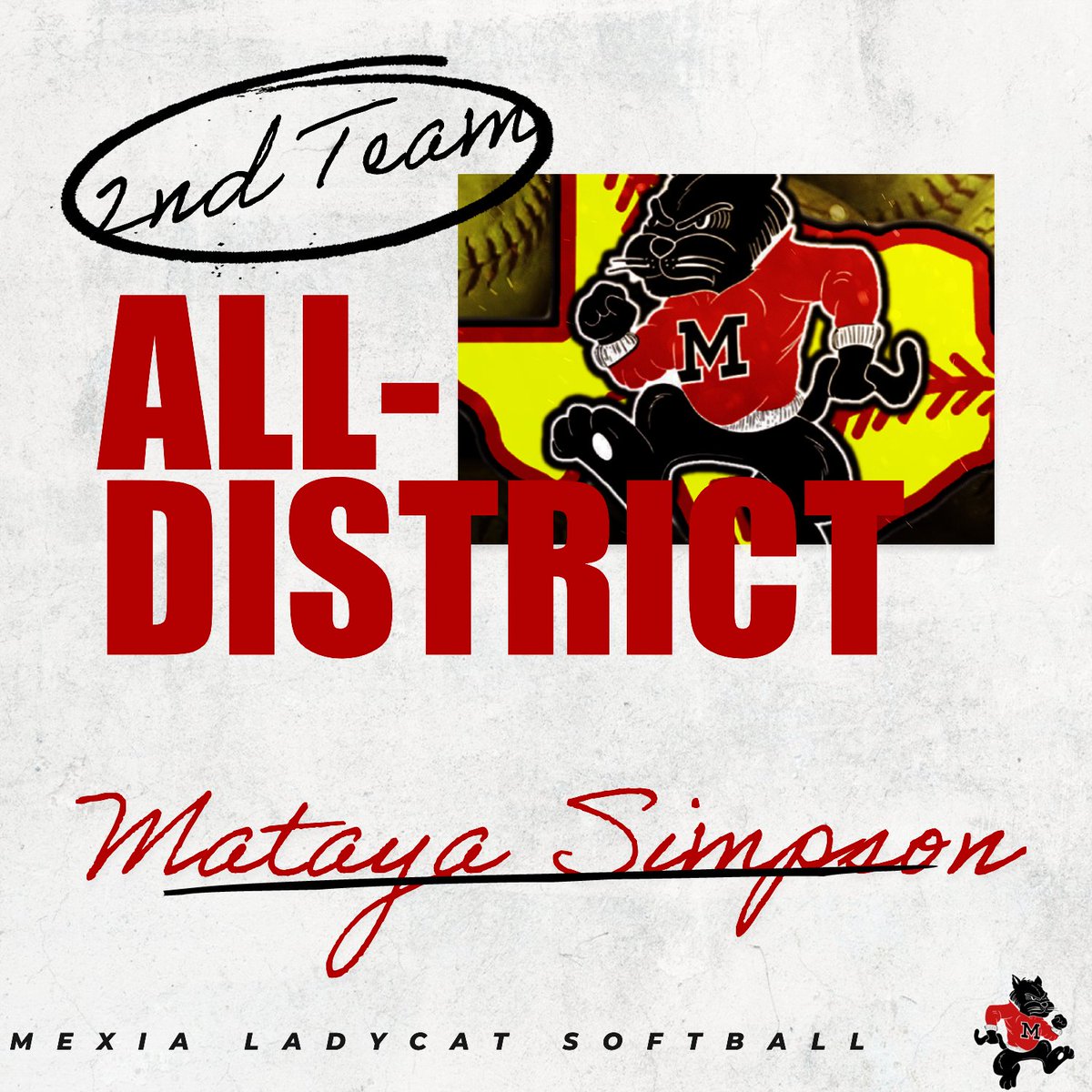Congratulations to Mataya Simpson on receiving District 20-3A 2nd Team All-District! #WEKAT