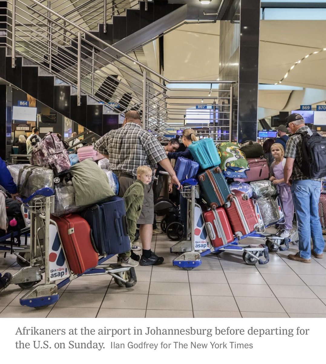 The timeline is full of low IQ Afrikaner racists today who are trying to defend their fellow racists who left for the US.

Why are they still here when they could also go be cheap labour in the US?