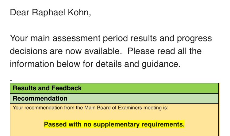 That’s one step closer to becoming a doctor out the way…

Fourth year exams? Passed them ✅ 

Bring on final year!