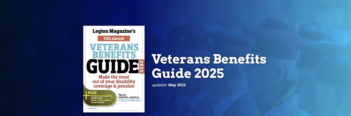 Don’t forget to get your FREE copy of the Veterans Benefits Guide 2025. A value of $19.99! It’s free for Veterans, CAF and RCMP members.
legionmagazine.com/guide/
--
N’oubliez pas de vous procurer votre exemplaire GRATUIT du Guide des prestations pour anciens combattants 2024. Une