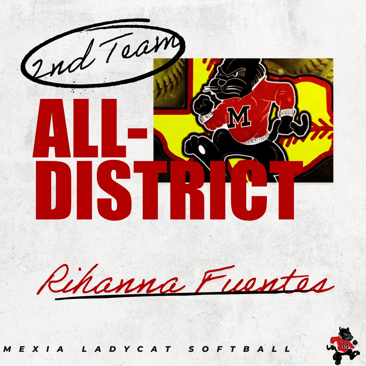 Congratulations to Rihanna Fuentes on receiving District 20-3A 2nd Team All-District! #WEKAT