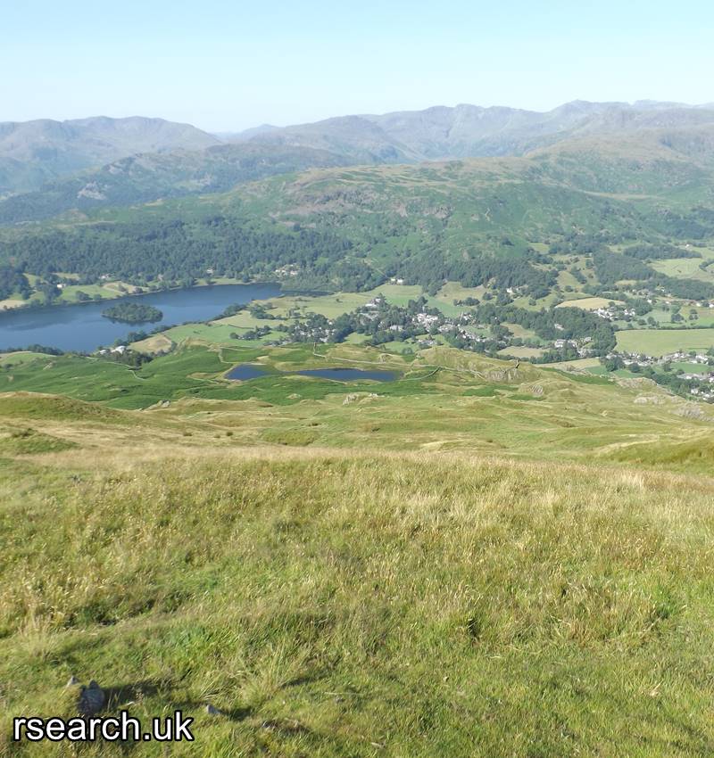 Grasmere in the Lake District of Cumbria England with Hill Walking and Hotels all around with 42 large images in order such as this one from Fairfield Mountain flickr.com/photos/1515244… #Cumbria