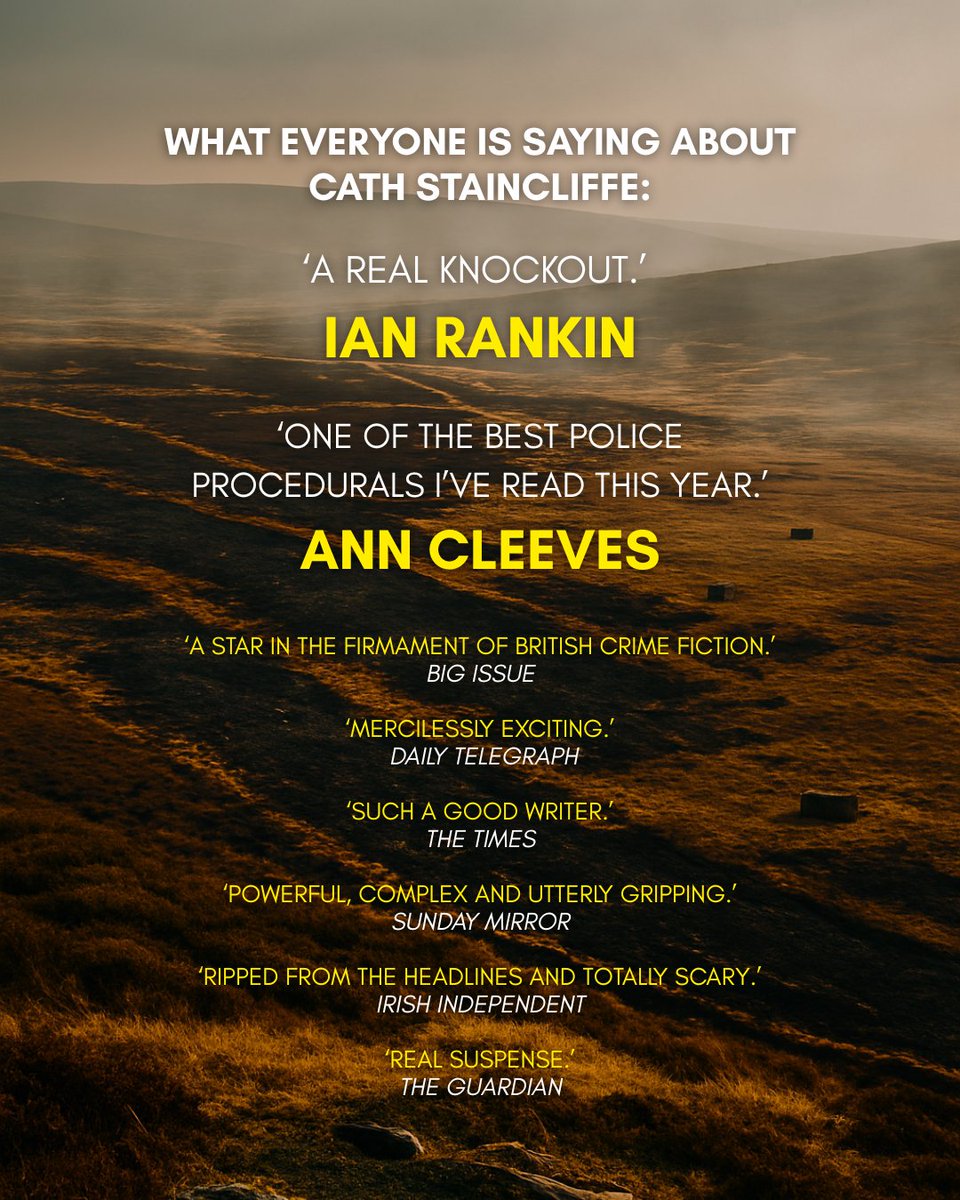JOFFE BOOKS (@joffebooks) on Twitter photo 🌟 Praise for <a href="/CathStaincliffe/">Cath Staincliffe</a> 🌟
"A real knockout." — Ian Rankin
"One of the best police procedurals I’ve read this year." — <a href="/AnnCleeves/">Ann Cleeves</a>
If you know, you know. If you don’t — it’s time!
Fire on the Fells is out 8 May.
Get your copy here: geni.us/fire-fells-pre 🌟 Praise for <a href="/CathStaincliffe/">Cath Staincliffe</a> 🌟
"A real knockout." — Ian Rankin
"One of the best police procedurals I’ve read this year." — <a href="/AnnCleeves/">Ann Cleeves</a>
If you know, you know. If you don’t — it’s time!
Fire on the Fells is out 8 May.
Get your copy here: geni.us/fire-fells-pre