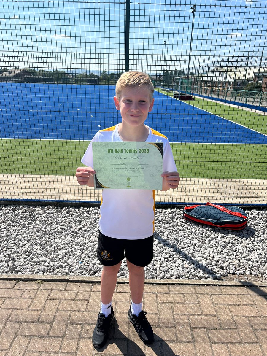 On Friday 9th May, four Stanfield pupils took part in the U11 AJIS Tennis Tournament, hosted by King's School, Chester 🎾

Our team, made up of three U10s and one U9, performed brilliantly throughout the day and represented the school excellently.

Our youngest competitor, Oscar