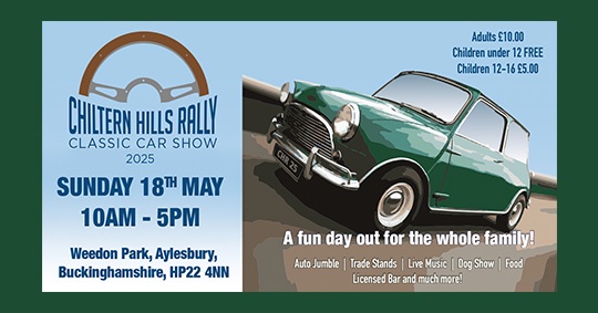 6 days and counting! The rally field at Weedon is nearly ready. Catch <a href="/chilternrally/">Chiltern Hills Rally Sunday 17th May 2026</a>'s big yellow ad live on our LED screens in Aylesbury. Book now! #ChilternHillsRally #cornermedia #localbusinesses #classiccarUK #Buckinghamshire