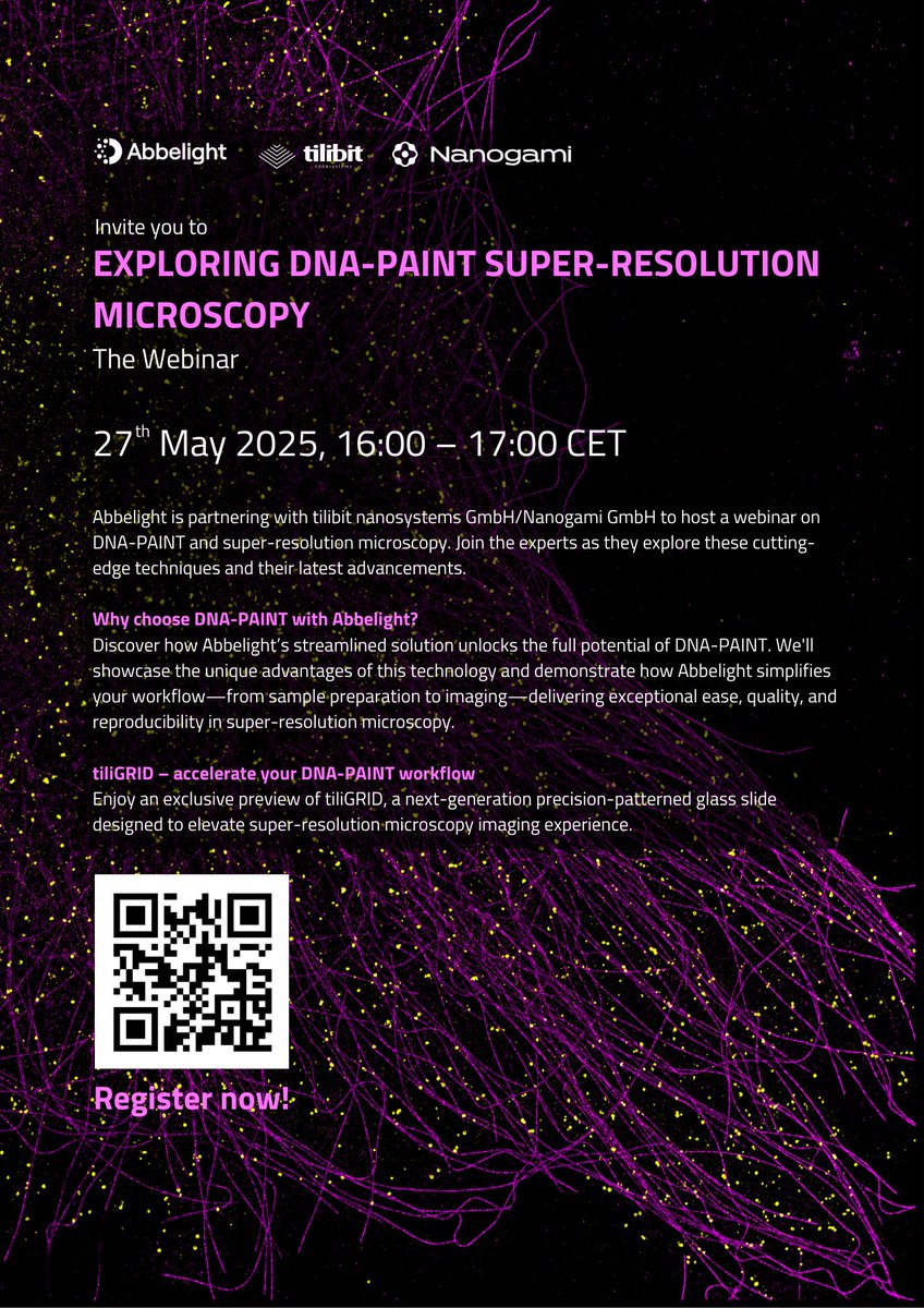 Abbelight (@abbelight) on Twitter photo Join us for our upcoming webinar: ๐๐
๐ฝ๐น๐ผ๐ฟ๐ถ๐ป๐ด ๐๐ก๐-๐ฃ๐๐๐ก๐ง ๐ฆ๐๐ฝ๐ฒ๐ฟ ๐ฅ๐ฒ๐๐ผ๐น๐๐๐ถ๐ผ๐ป ๐ ๐ถ๐ฐ๐ฟ๐ผ๐๐ฐ๐ผ๐ฝ๐
๐
27 May | ๐ท 16:00โ17:00 CET | Register here: us06web.zoom.us/webinar/registโฆ
#SMLM #DNAPAINT #Microscopy #Nanoscopy #SuperResolution Join us for our upcoming webinar: ๐๐
๐ฝ๐น๐ผ๐ฟ๐ถ๐ป๐ด ๐๐ก๐-๐ฃ๐๐๐ก๐ง ๐ฆ๐๐ฝ๐ฒ๐ฟ ๐ฅ๐ฒ๐๐ผ๐น๐๐๐ถ๐ผ๐ป ๐ ๐ถ๐ฐ๐ฟ๐ผ๐๐ฐ๐ผ๐ฝ๐
๐
27 May | ๐ท 16:00โ17:00 CET | Register here: us06web.zoom.us/webinar/registโฆ
#SMLM #DNAPAINT #Microscopy #Nanoscopy #SuperResolution