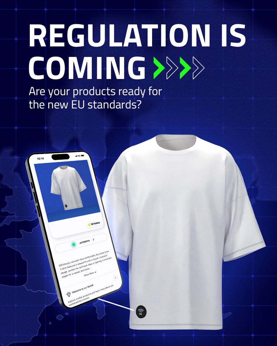 wovlabs_com's tweet image. 💡ESPR is coming. Is your brand ready?
The Ecodesign for Sustainable Products Regulation will soon make Digital Product Passports mandatory for a wide range of physical products sold in the EU.
That means every item will need to carry clear, structured, and accessible…