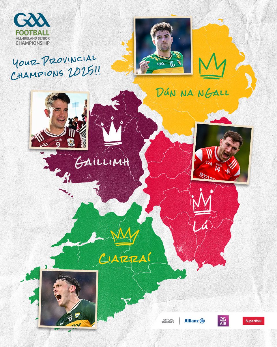 And there you have it, your 2025 GAA All-Ireland SFC Provincial Champs! 💪🏆
