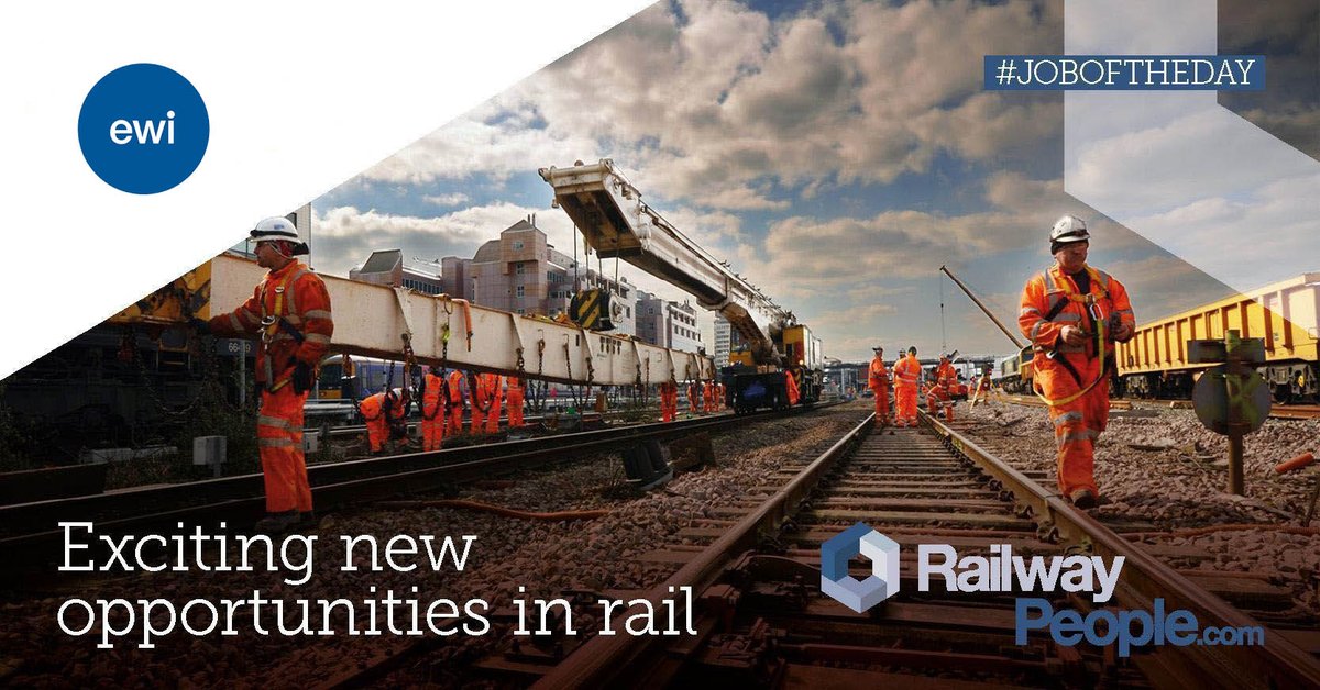 ewi recruitment have multiple career opportunities available.

FOR MORE INFORMATION AND TO APPLY:
railwaypeople.com/Rail-Jobs/Jobs…

#railjobs #rail #railindustry #railstaff #recruitment #careers #railwaycareers #railway #engineers #internationalrail