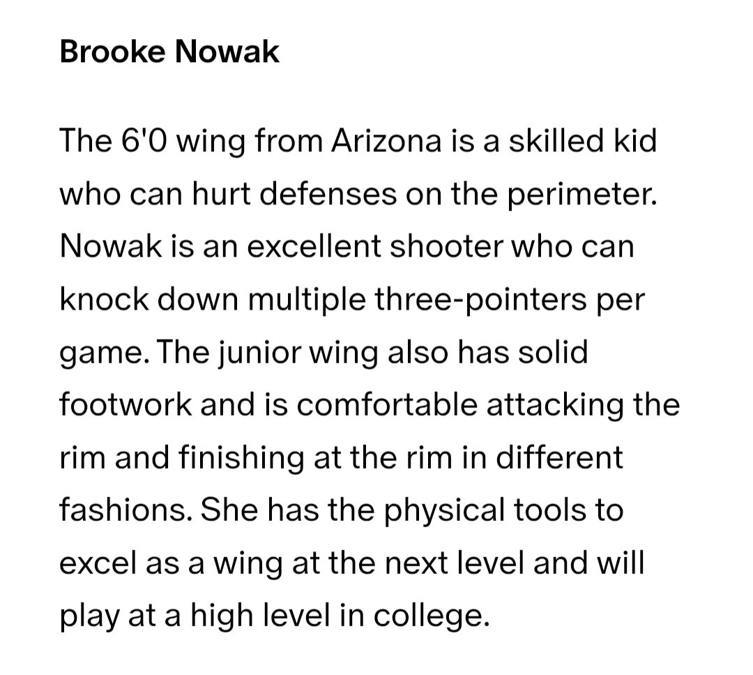Thank you <a href="/BradyJ_Peterson/">Brady Peterson🇵🇷</a> for the write-up‼️
 
<a href="/PGHArizona/">Prep Girls Hoops Arizona</a> <a href="/CoachB_NCSA/">Brittany Atwater</a> <a href="/nxt1sports/">NXT 1</a> <a href="/fleeezeee/">Jason Fleegle</a> <a href="/AYSABasketball/">AmericanYouthSportsAssociation (AYSA)</a> <a href="/KevinMoses38/">Kevin Moses LLC</a> <a href="/GreggRosenberg1/">Gregg Rosenberg</a> <a href="/HOOP_AZ/">AZ HOOP EXPOSURE</a> <a href="/WKGameBall/">Winston Kelly</a> <a href="/Coach_GreenO/">A.J. Greenough</a> <a href="/nresultsrecruit/">Net Results Recruiting</a> <a href="/_BlakeDerrick/">Blake Derrick</a>