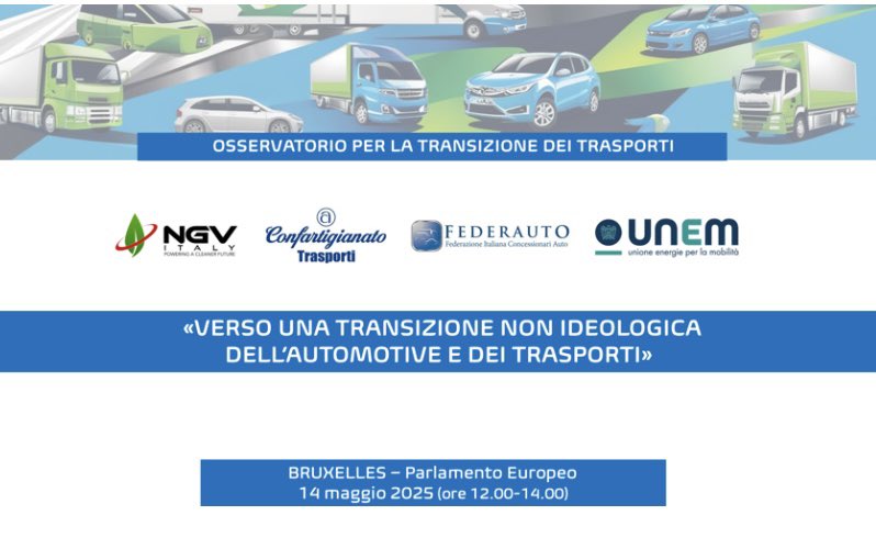 “Verso una transizione non ideologica dell’ #Automotive e dei #Trasporti” titolo del Position Paper che <a href="/ngvitaly/">ngvitaly</a> <a href="/confartigianato/">Confartigianato</a>, @Federauto e <a href="/unem_it/">unem</a>  presenteranno il 14 maggio agli europarlamentari italiani presso la sede del <a href="/Europarl_IT/">Parlamento europeo</a> a Bruxelles.