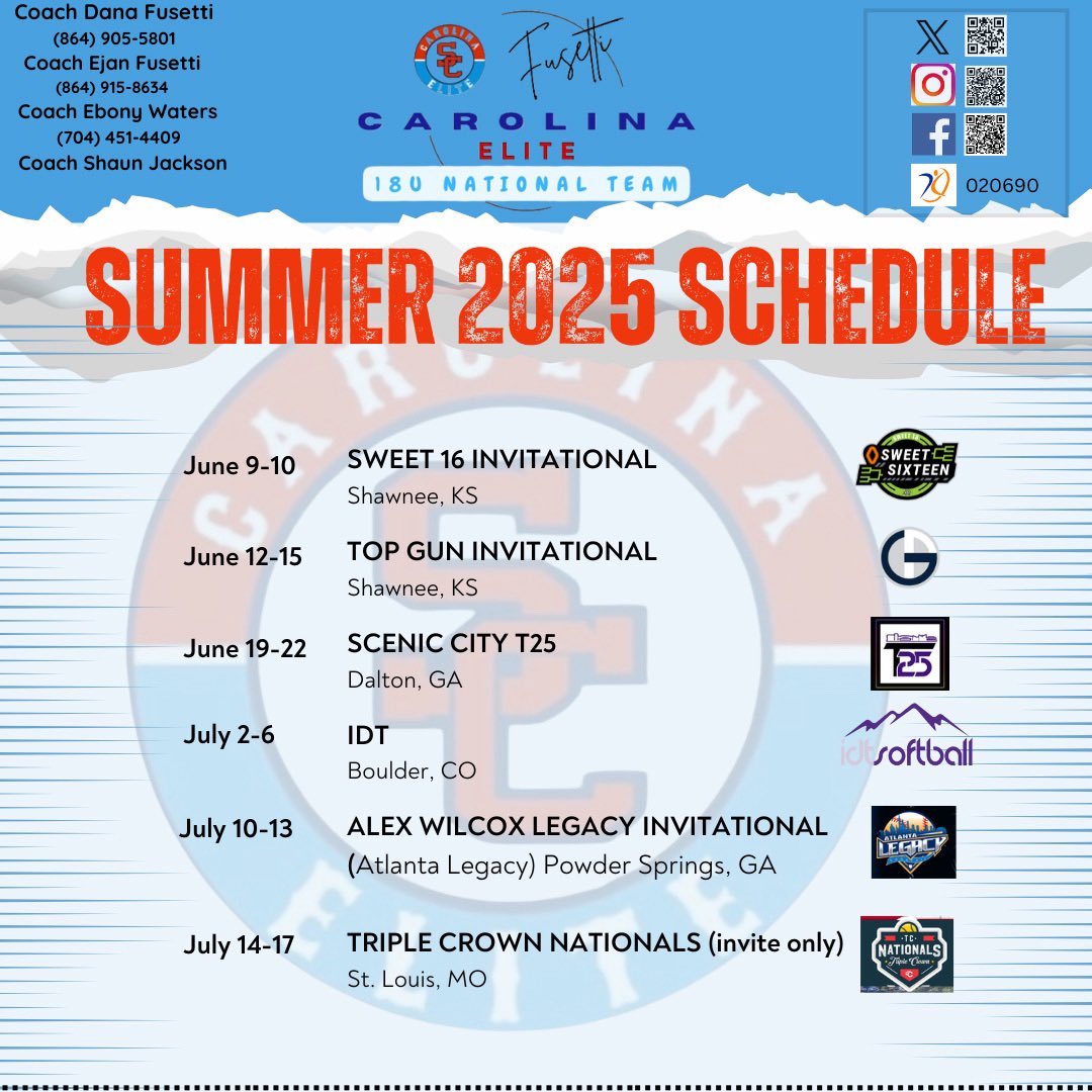 Summer 2025! 

<a href="/UNCGSoftball/">UNCG Softball</a> <a href="/EliteFusetti/">Carolina Elite SC Nat’l - Fusetti</a> <a href="/coachbreneman/">Janelle Breneman</a> <a href="/Brynne_Dordel/">Brynne Dordel</a> <a href="/allydavis09/">Ally Davis</a> <a href="/jojo_hyatt/">Jo Hyatt</a>