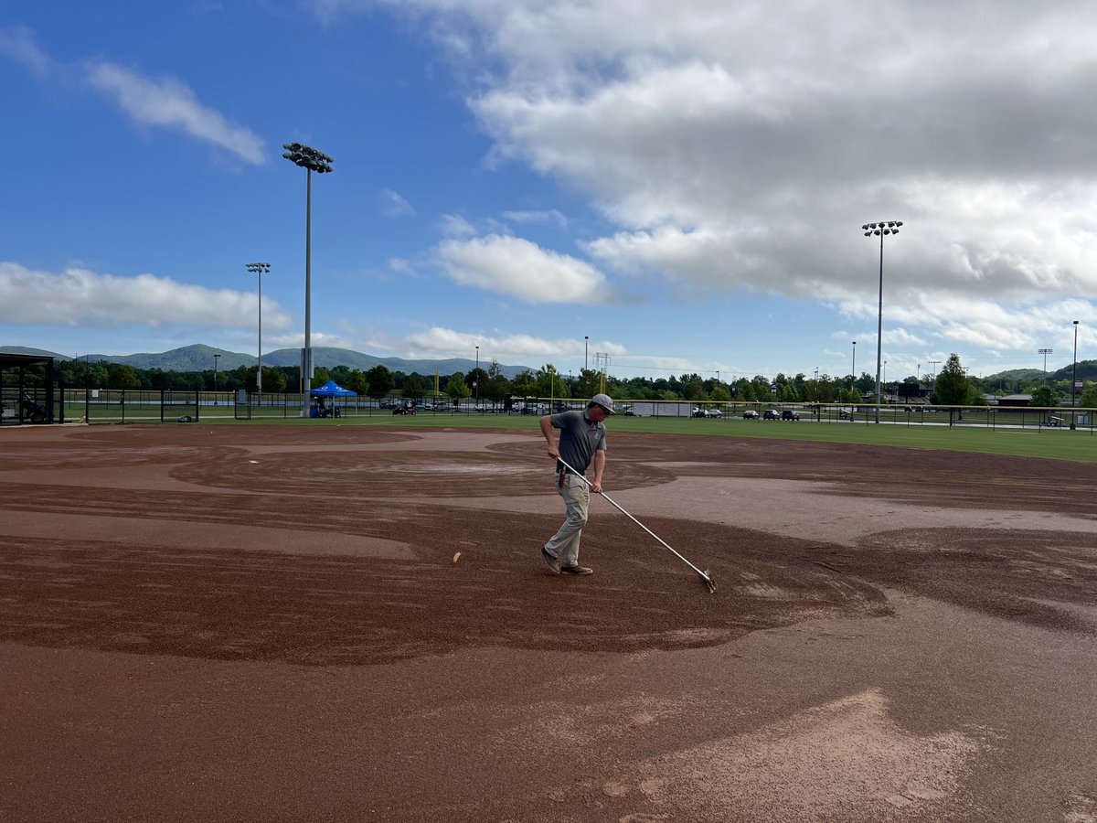Kudos to all the men and women working on the fields this morning for the opening day of the state softball tournament.  This is field 5 where Scottsboro will play at 11.