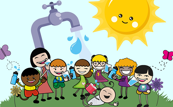 It's important to stay hydrated, especially so in the hot weather. Keep offering children regular opportunities to drink tap water throughout the day. You can add ice, fruit slices or herbs like mint to keep it fresh and interesting!