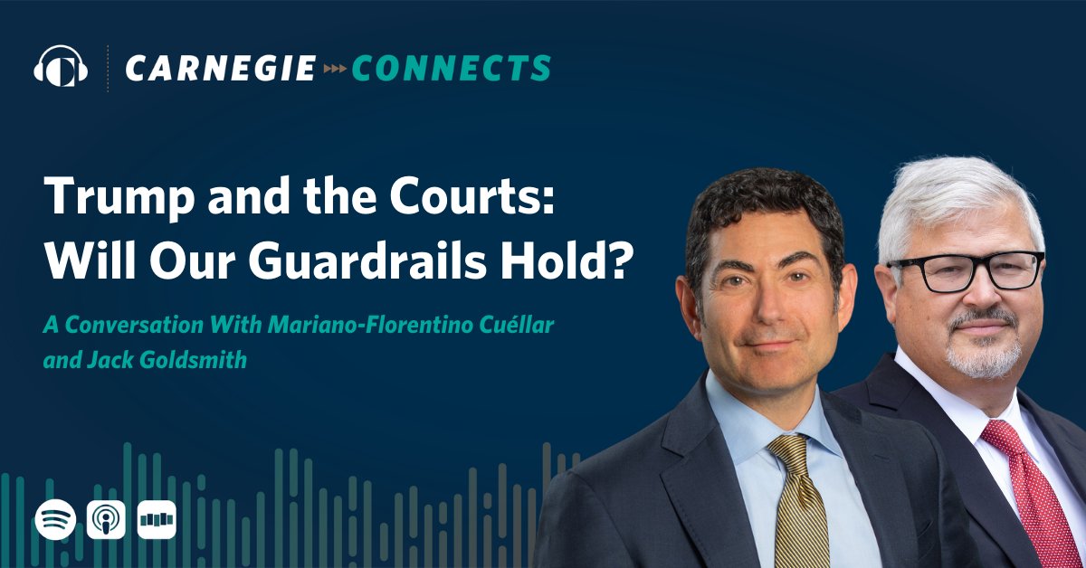 Aaron David Miller (@aarondmiller2) on Twitter photo .@CarnegieConnects <a href="/CEIPStatecraft/">American Statecraft Program</a> Join me today at 3 pm EDT for what promises to be an extraordinary conversation on Trump, the courts and the constraints on presidential power with Tino Cuellar @Jacklgoldsmith. Register here: carnegieendowment.org/events/2025/04… .@CarnegieConnects <a href="/CEIPStatecraft/">American Statecraft Program</a> Join me today at 3 pm EDT for what promises to be an extraordinary conversation on Trump, the courts and the constraints on presidential power with Tino Cuellar @Jacklgoldsmith. Register here: carnegieendowment.org/events/2025/04…