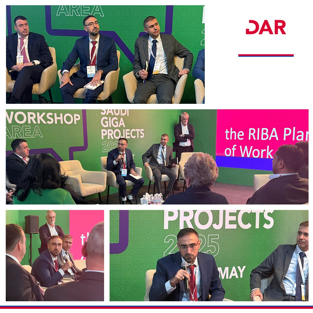 DarEngineering's tweet image. At #SGP2025, Ahmed Hasoun, Head of PMO at DAR Engineering, led a powerful session on localizing the RIBA Plan of Work for Saudi giga projects.
 Bold ideas. Real challenges. Aligned with #Vision2030.

 #DAREngineering #SaudiGigaProjects