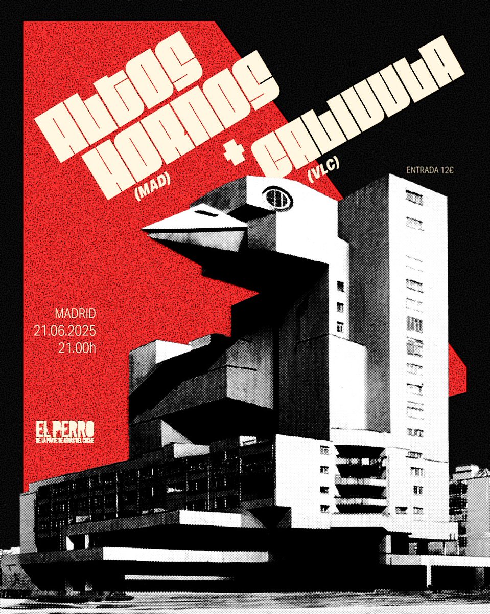 altisimoshornos's tweet image. Tuit fijado 📌

Calivvla + Altos Hornos

Sábado 21 de junio 21:00

Sala El Perro - Calle de la Puebla, 15 Madrid

12 euritos anticipada con consumición

Entradas 👇🏼

entradium.com/events/altos-h…