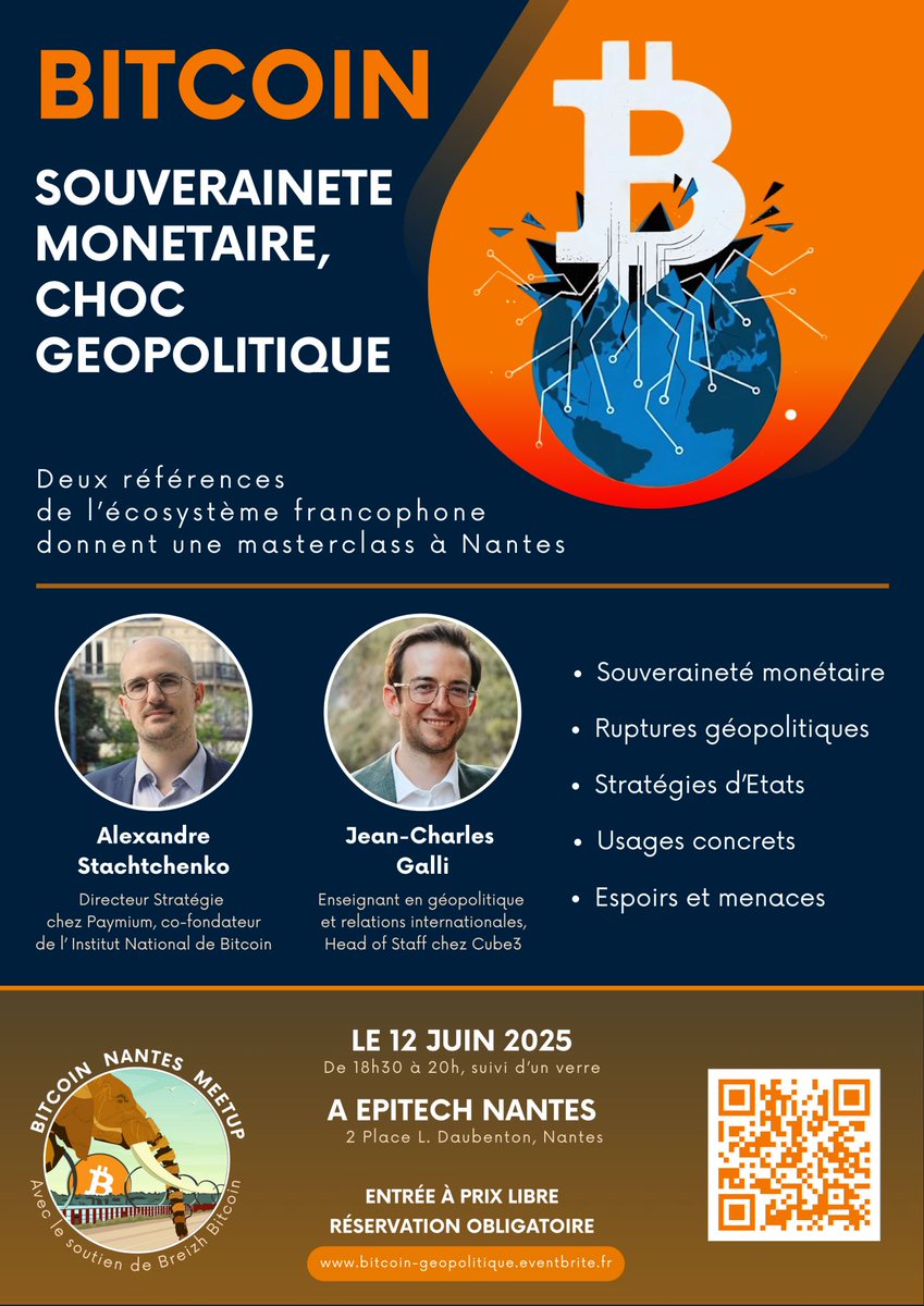 🎙️ 𝐂𝐨𝐧𝐟𝐞́𝐫𝐞𝐧𝐜𝐞 𝐞𝐱𝐜𝐞𝐩𝐭𝐢𝐨𝐧𝐧𝐞𝐥𝐥𝐞 𝐚̀ 𝐍𝐚𝐧𝐭𝐞𝐬 : 𝐁𝐢𝐭𝐜𝐨𝐢𝐧, 𝐬𝐨𝐮𝐯𝐞𝐫𝐚𝐢𝐧𝐞𝐭𝐞́ 𝐦𝐨𝐧𝐞́𝐭𝐚𝐢𝐫𝐞 &amp; 𝐜𝐡𝐨𝐜 𝐠𝐞́𝐨𝐩𝐨𝐥𝐢𝐭𝐢𝐪𝐮𝐞

📍L𝐞 𝟏𝟐 𝐣𝐮𝐢𝐧 𝐚̀ 𝐄𝐩𝐢𝐭𝐞𝐜𝐡 𝐍𝐚𝐧𝐭𝐞𝐬, 𝐚̀ 𝟏𝟖𝐡𝟑𝟎.  

Inscription Obligatoire ⏬⏬