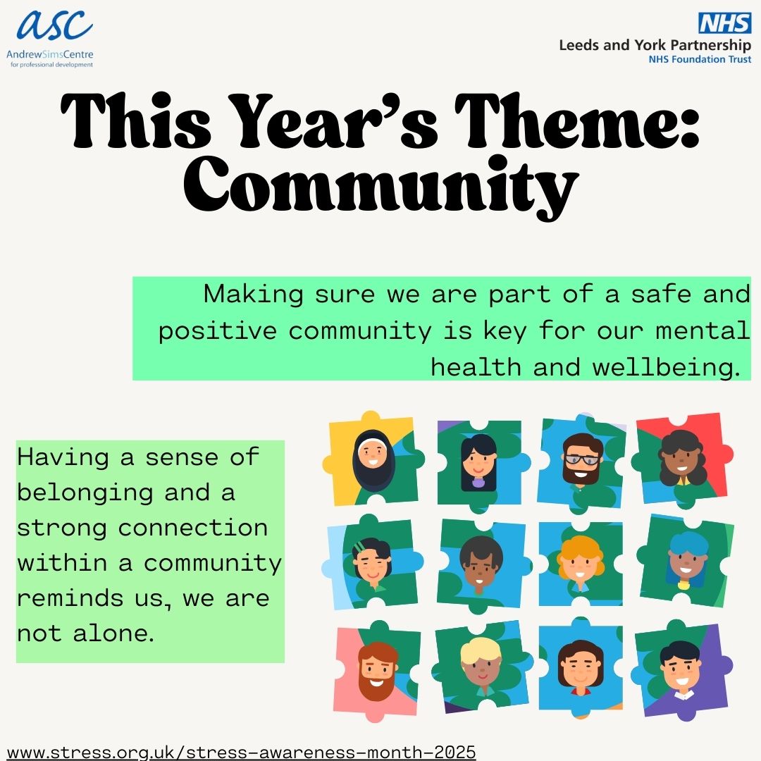 Mental Health Awareness Week takes place from 12th-18th May 2025 This years theme is community, the theme encourages us to build a sense of belonging and create meaningful relationships. Being part of a community helps reduces loneliness and isolation. 

#ThisIsMyCommunity