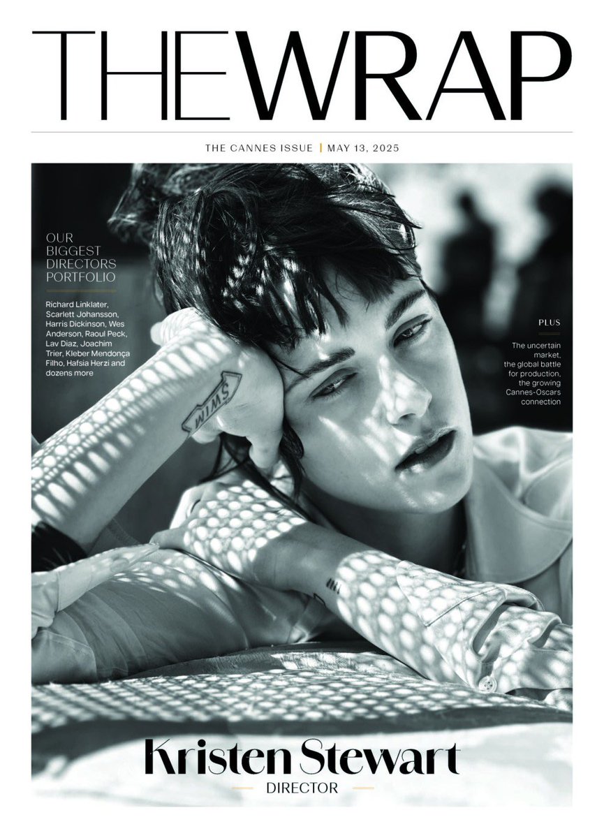 FilmUpdates's tweet photo. Kristen Stewart covers the Cannes Director Issue of The Wrap. https://t.co/TbRv9eU2iC