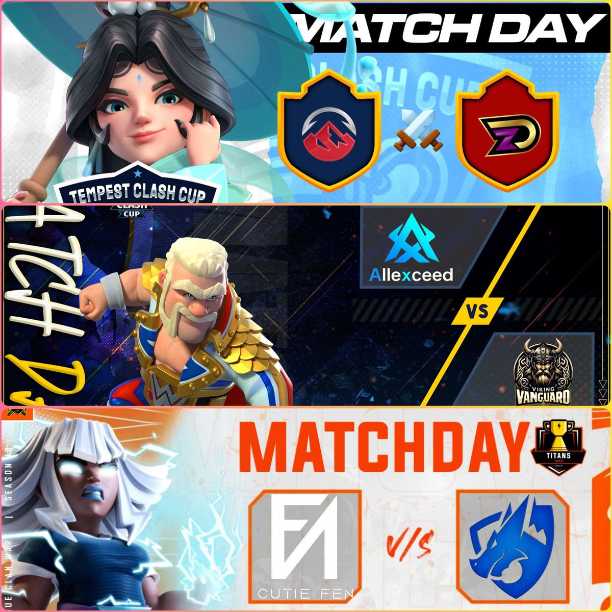 🟣 LIVEEEEEEEEE!

Triple Guerraza para el Primer Stream del Día! 💪

🏆 TCC | FCC | MLCW

✅ ELEVATE 🆚 Dizi Group
✅ Allexceed 🆚 VV Gaming Fire
✅ Team Elektros 🆚 Cutie Fen

TODO el MUNDO para DENTRO! ❤

📺 twitch.tv/style_coc