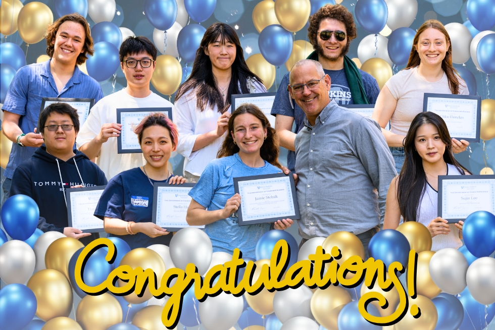 JHU Computer Science (@jhucompsci) on Twitter photo Congrats to our 2025 department and school awardees! Outstanding students and faculty (including <a href="/TaiMingLu/">TaiMing Lu</a>, <a href="/oldbayes/">Kuleen Sasse</a>, <a href="/kaitlynntpineda/">Kaitlynn Pineda</a>, & <a href="/DanielKhashabi/">Daniel Khashabi 🕊️</a>) were honored at the annual Computer Science Department Awards Ceremony last week—learn more here: cs.jhu.edu/news/celebrati… Congrats to our 2025 department and school awardees! Outstanding students and faculty (including <a href="/TaiMingLu/">TaiMing Lu</a>, <a href="/oldbayes/">Kuleen Sasse</a>, <a href="/kaitlynntpineda/">Kaitlynn Pineda</a>, & <a href="/DanielKhashabi/">Daniel Khashabi 🕊️</a>) were honored at the annual Computer Science Department Awards Ceremony last week—learn more here: cs.jhu.edu/news/celebrati…