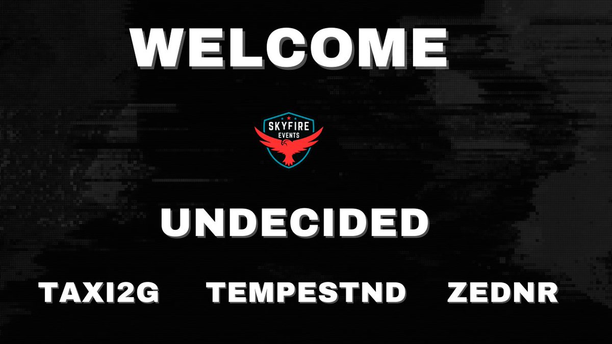 Please welcome Undecided as the 7th invited team to Season 1!

<a href="/TempestFPS/">TempestND</a> 
<a href="/TaxiDLegend/">Taxi2g</a> 
<a href="/ZedNr/">ZedNr</a>