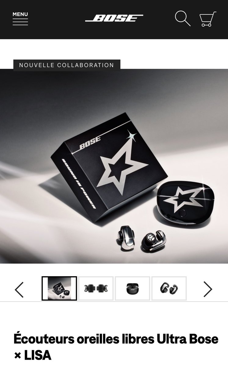 Les écouteurs de #LISA en collaboration avec BOSE sont disponibles à l’achat dès maintenant. Attention quantités limitées ! 

Prix: 449,95€

Vous pouvez les acheter ici 🔗 bose.fr/fr_fr/products…

#LISAxBOSE <a href="/wearelloud/">LLOUD</a> <a href="/Bose/">Bose</a>