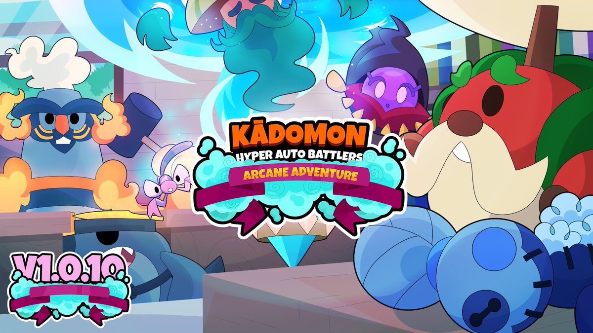 Patch 1.0.10 is now LIVE! 🌌

- 2 NEW Mystic lines
- 2 NEW items
- Balance changes &amp; bug fixes
- Clarification: Arcane Adventure was v1.0.9 (not v1.9.0, my mistake!)

ALSO Kādomon is 50% OFF during Steam’s Creature Collector Fest (6pm GMT May 12–19)!

#indiedev #Steam #sale