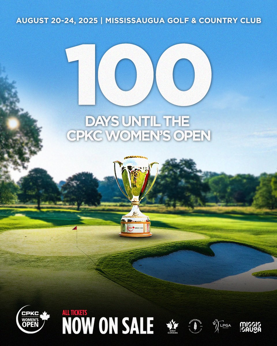 The countdown is ON for the 2025 CPKC Women's Open from Mississauga Golf and Country Club!

🎟️: bit.ly/4j8rz60