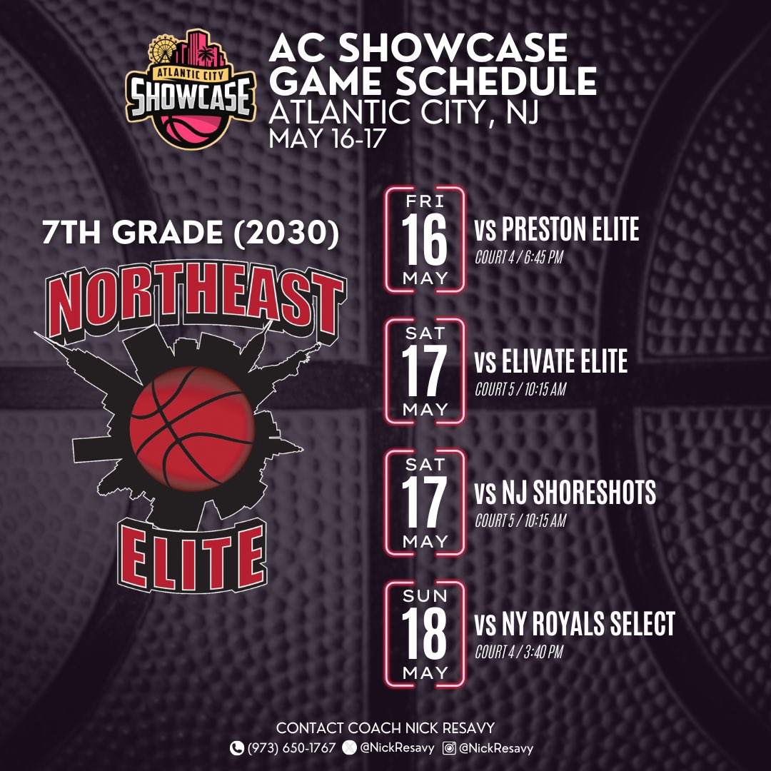 Northeast Elite (@neastelite) on Twitter photo Atlantic City Showcase here we come.. below are our schedules for the 26s, 28s, 29s and 30s… let’s go!!
<a href="/NickResavy/">Nick Resavy</a> <a href="/addiedorfman_15/">Addison Dorfman</a> <a href="/Kendallkon26/">Kendall Konigsberg</a> <a href="/carleyvoce2026/">Carley Voce</a> <a href="/MBortstein_2/">Madison Bortstein</a> <a href="/ClaireSchnecker/">claire schnecker</a> <a href="/EmileeDoh4410/">Emilee Doherty</a> <a href="/livsliwa14/">Olivia Sliwa</a> <a href="/abbysliwa_1323/">Abigail Sliwa</a> Atlantic City Showcase here we come.. below are our schedules for the 26s, 28s, 29s and 30s… let’s go!!
<a href="/NickResavy/">Nick Resavy</a> <a href="/addiedorfman_15/">Addison Dorfman</a> <a href="/Kendallkon26/">Kendall Konigsberg</a> <a href="/carleyvoce2026/">Carley Voce</a> <a href="/MBortstein_2/">Madison Bortstein</a> <a href="/ClaireSchnecker/">claire schnecker</a> <a href="/EmileeDoh4410/">Emilee Doherty</a> <a href="/livsliwa14/">Olivia Sliwa</a> <a href="/abbysliwa_1323/">Abigail Sliwa</a>