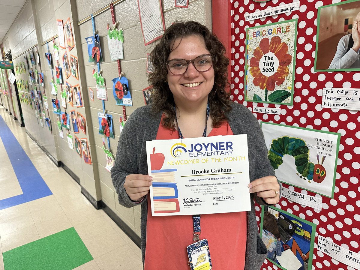 Congratulations to our <a href="/joynerTPSD/">Joyner Elementary</a> Employee of the Month, Glenda Clay and our Newcomer of the Month, Brooke Graham. Thank you for your dedication.
